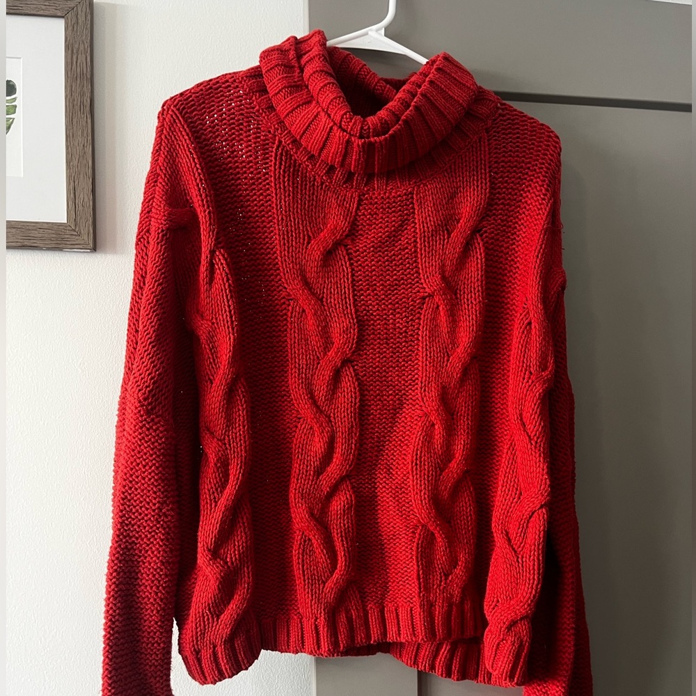 Festive red sweater, barely worn